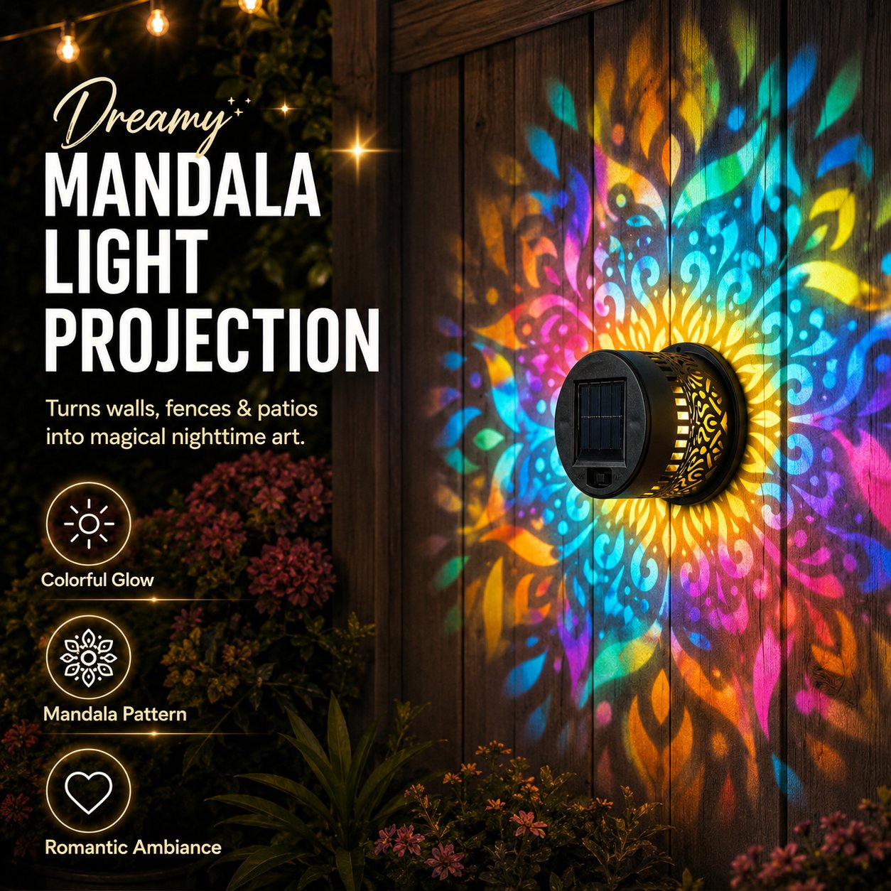 🔥Hot Sale 49% OFF✨Solar Mandala Wall Light