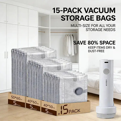 🔥Cordless Travel Vacuum Storage Compression Bag Set