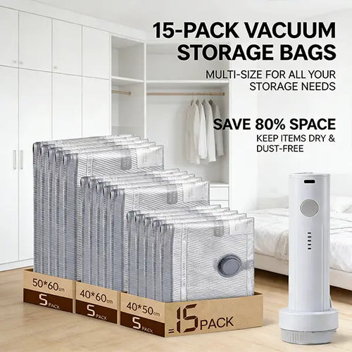 🔥Cordless Travel Vacuum Storage Compression Bag Set