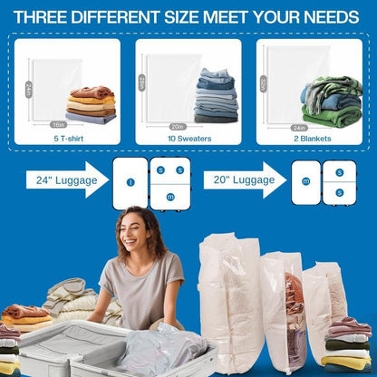 🔥Cordless Travel Vacuum Storage Compression Bag Set
