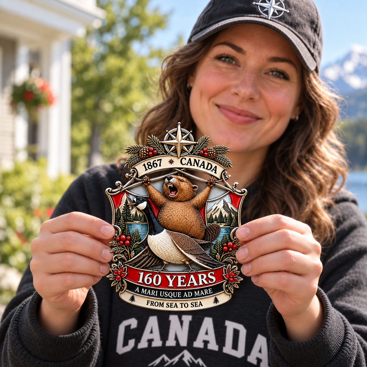 🍁Canada 160th Anniversary “A Mari Usque Ad Mare” Tribute Metal Car Emblem