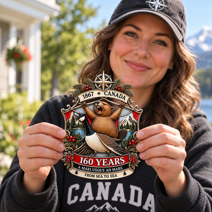 🍁Canada 160th Anniversary “A Mari Usque Ad Mare” Tribute Metal Car Emblem