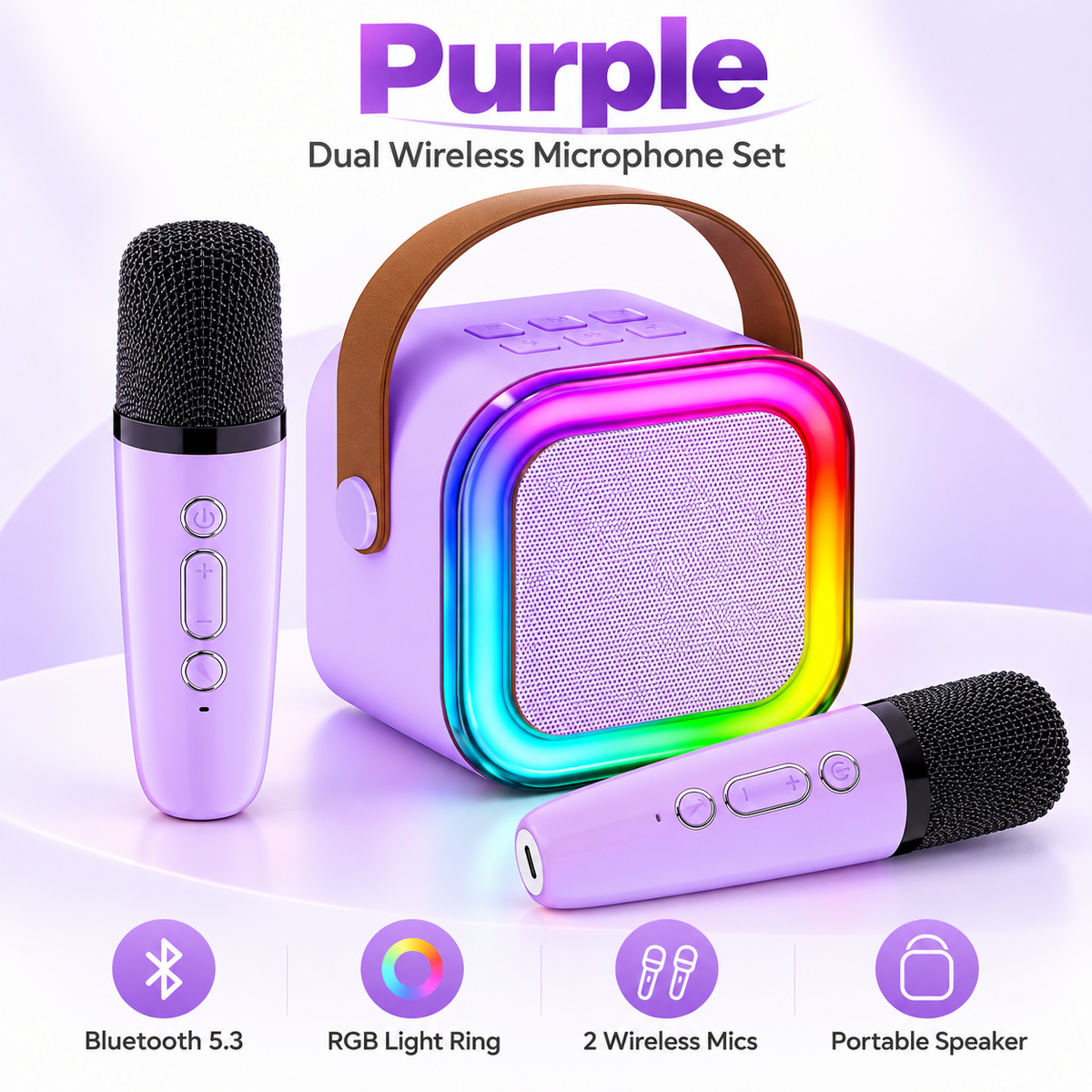 Wireless Karaoke Speaker with Wireless Microphone