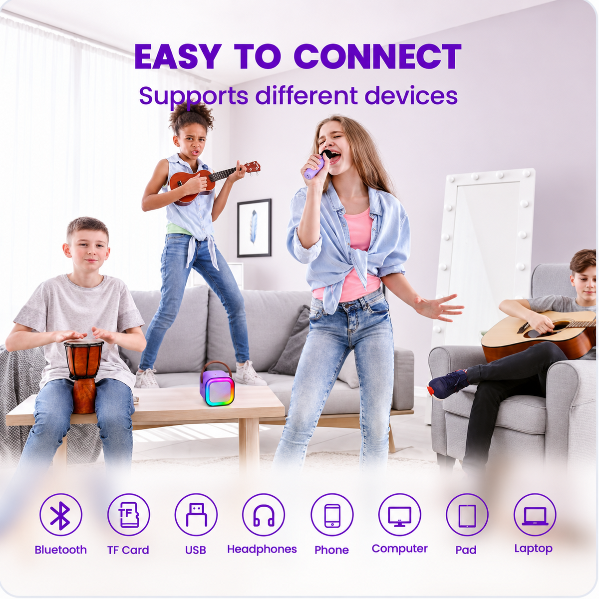 Wireless Karaoke Speaker with Wireless Microphone
