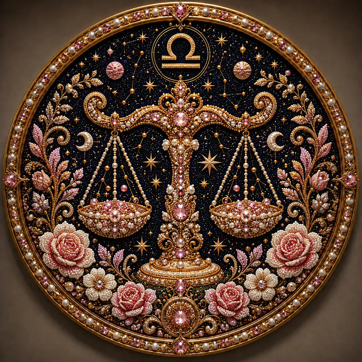 49% OFF – ✨ Premium 3D Pearl 12 Zodiac Signs Art Kit | Luxury Flocked Canvas with Scratch-Resistant Non-Fading Pearl Beads DIY Handmade Astrology Decor ♈🌙💎