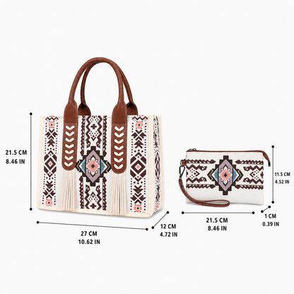 🔥Hot Sale 49% OFF🔥Southwestern-Inspired Fringe Tote Bag