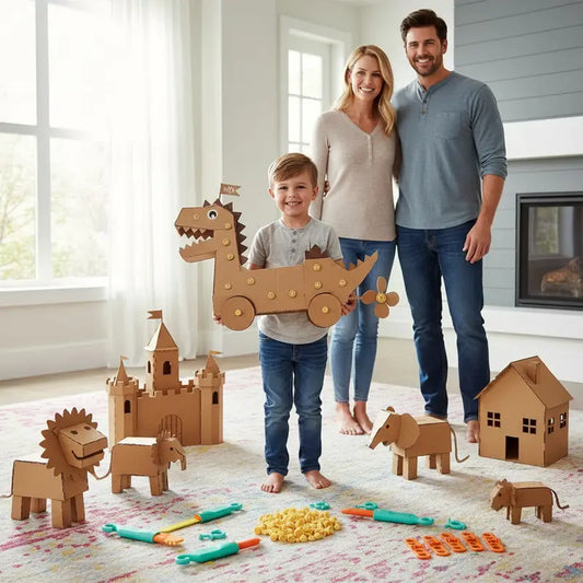 Kids Cardboard DIY Building Kit - Safe Rebuildables