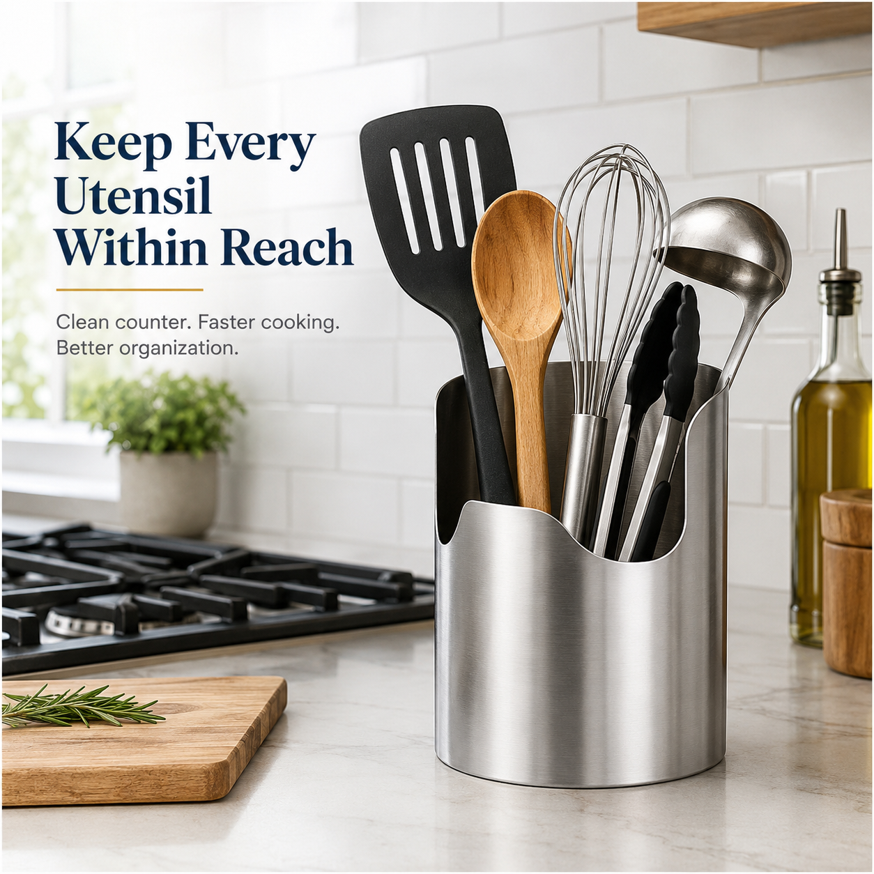 🔥Hot Sale 49% OFF🔥Thickened Stainless Steel Utensil Organizer