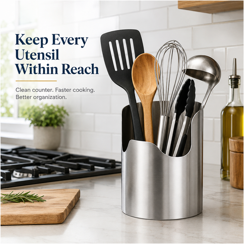 🔥Hot Sale 49% OFF🔥Thickened Stainless Steel Utensil Organizer