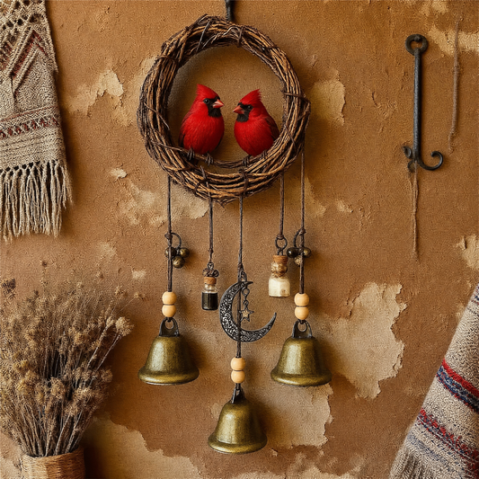 🐦Lovebirds Wind Chime - Handcrafted Rustic Home