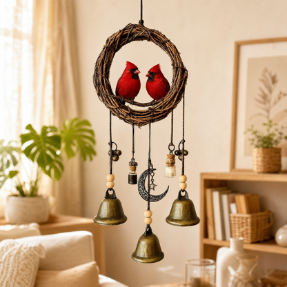 🐦Lovebirds Wind Chime - Handcrafted Rustic Home