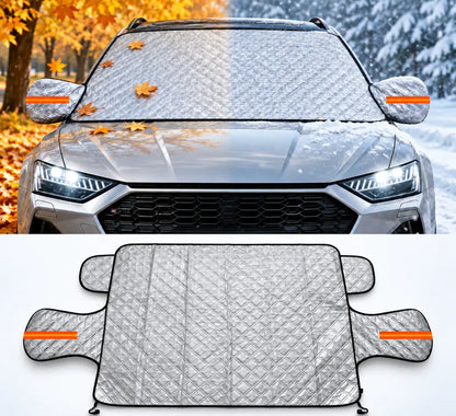 Car Windshield Snow Cover | All Season Sun & Frost Protector for Cars, SUV, Truck