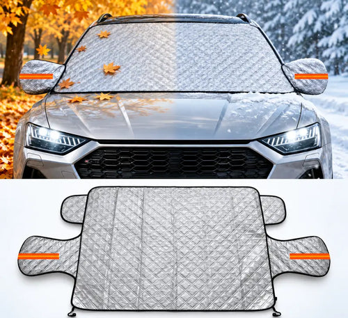 Car Windshield Snow Cover | All Season Sun & Frost Protector for Cars, SUV, Truck