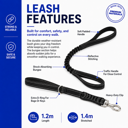 No-Pull Dog Harness & Leash Set – Breathable Adjustable Harness with 120 cm Leash