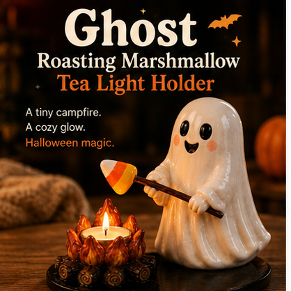 🔥LAST DAY 50% OFF👻 Ghost Roasting Marshmallow Tea Light Holder 🔥