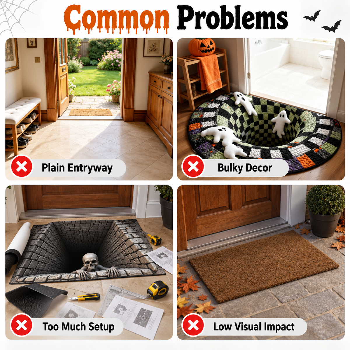🎃 Limited time 50% off – Halloween 3d illusion horror door mat