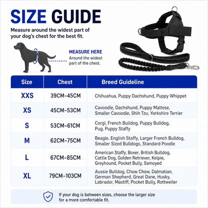 No-Pull Dog Harness & Leash Set – Breathable Adjustable Harness with 120 cm Leash