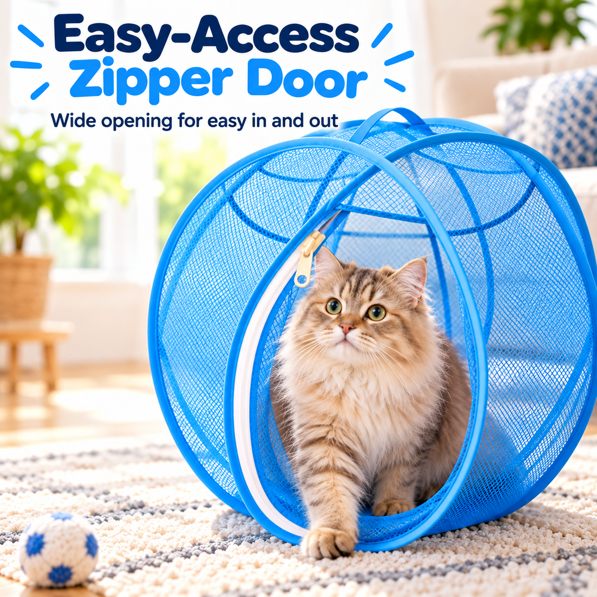 🐾 Foldable Breathable Mesh Pet Tent