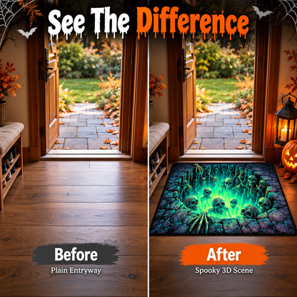 🎃 Limited time 50% off – Halloween 3d illusion horror door mat