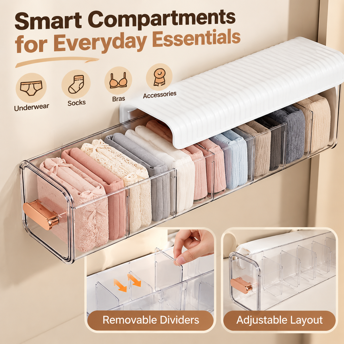 Wall-Mounted Underwear Organizer