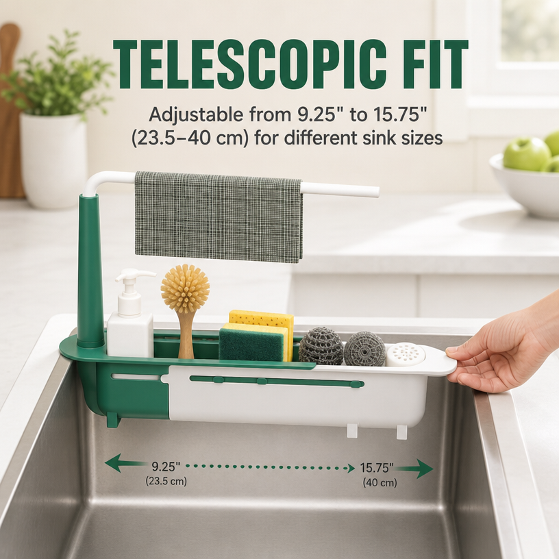 🔥Limited time 50% OFF-Telescopic Sink Storage Rack✨