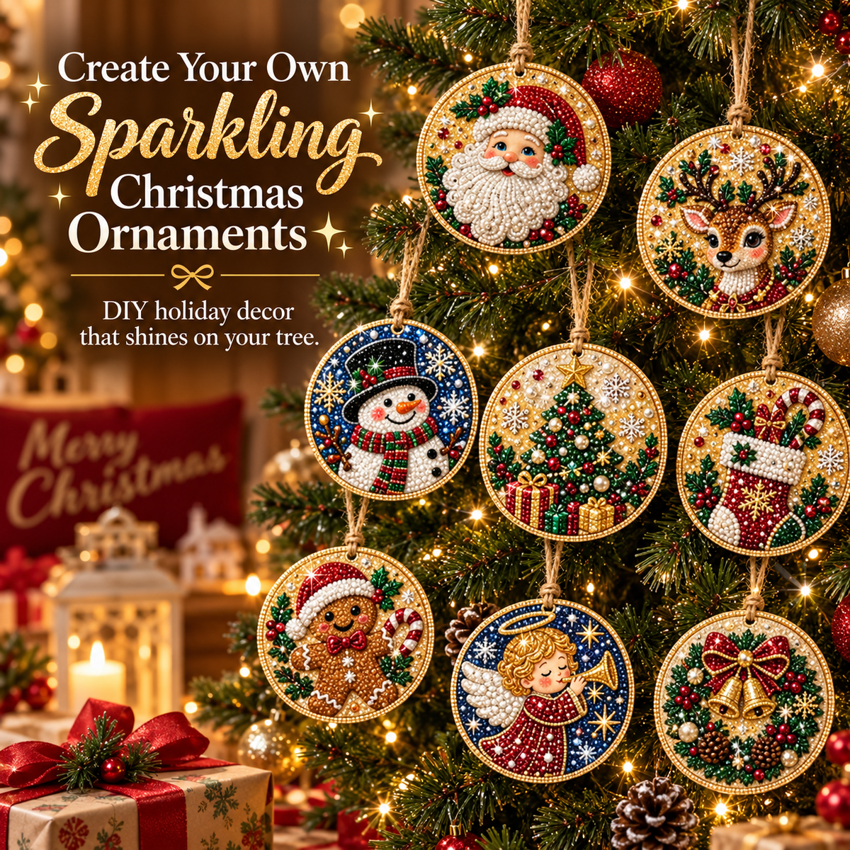 🔥Christmas Sale 49% OFF🎄 DIY Diamond Painting Ornaments Kit