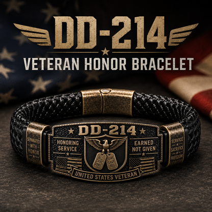 DD-214 Veteran Honor Bracelet 🎖️ Service Earned. Honor Worn.