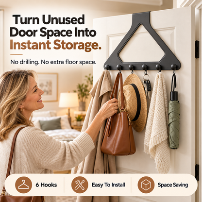 🔥Hot Sale🔥6-Hook Over the Door Organizer