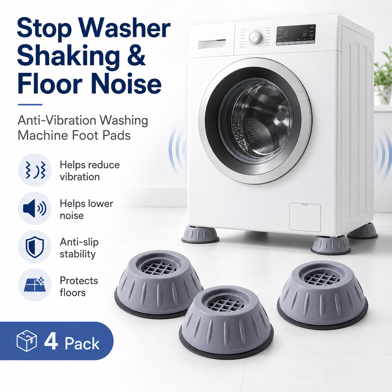 Anti-Vibration Washing Machine Foot Pads