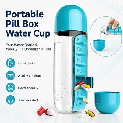 🔥Hot Sale 49% OFF🔥Portable Pill Box Water Cup