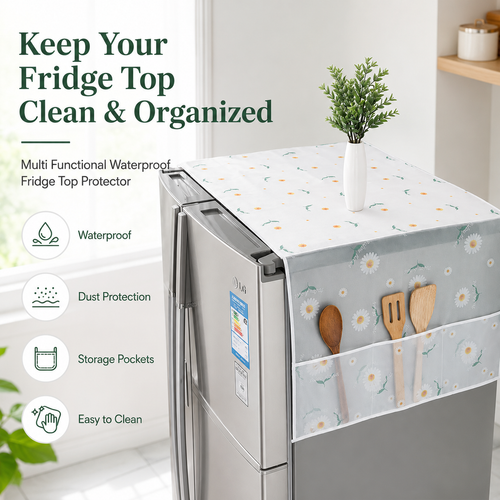🔥Multi-Functional Waterproof Fridge Top Protector
