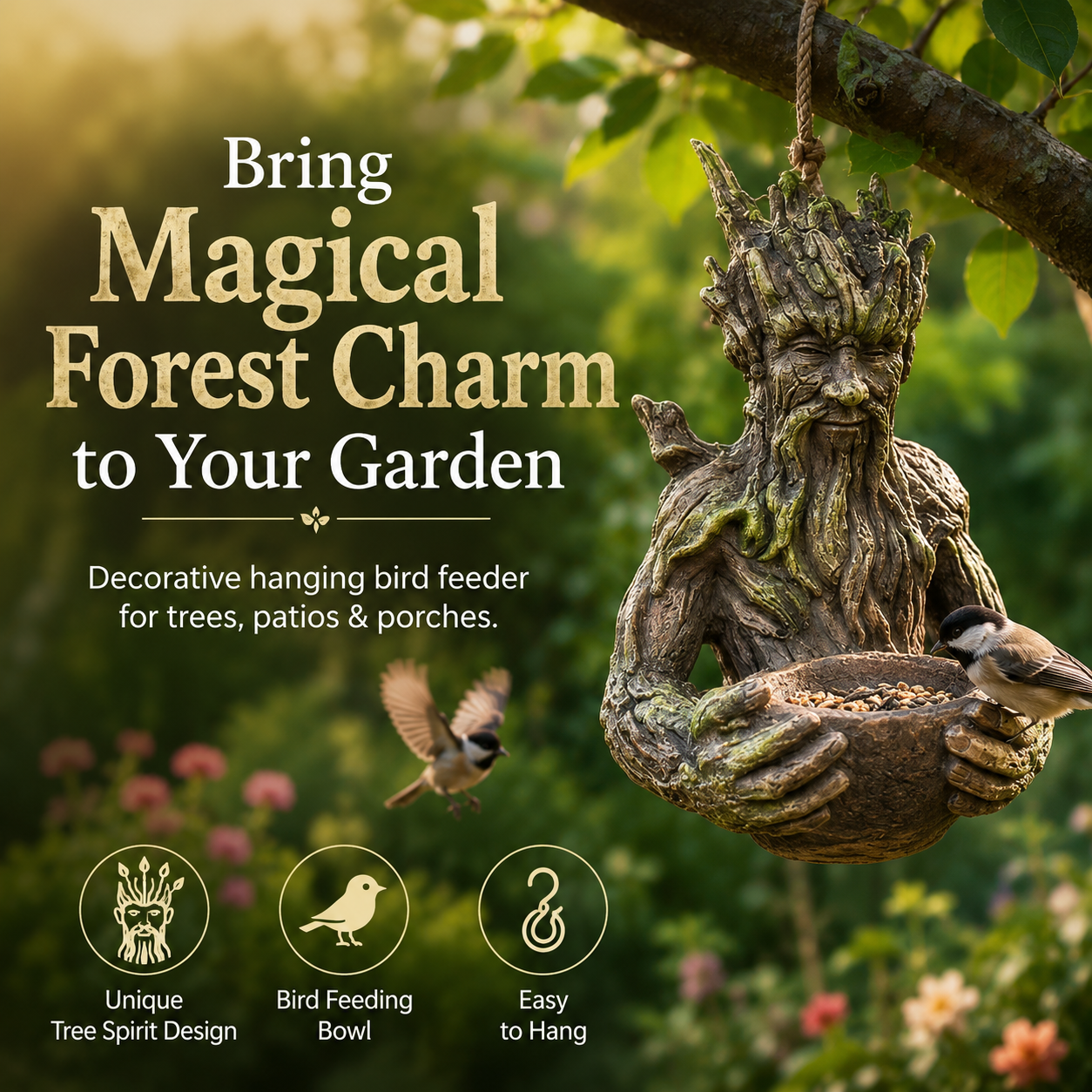 🐦Tree Spirit Bird Feeder – Magical Garden Hanging Decor