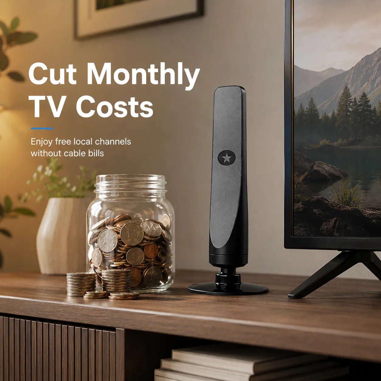 🔥🔥 HD TV Antenna – No Monthly Subscription✅Quick & Easy Setup 📡