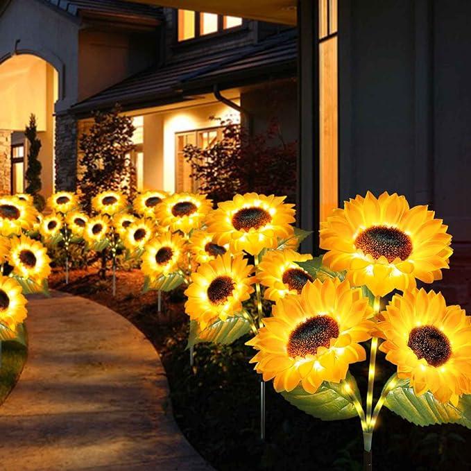 🔥🌻Last Day Sale 50% OFF🌞Solar LED Sunflower Garden Lights-29.6inch/74cm