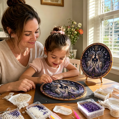 49% OFF – ✨ Premium 3D Pearl 12 Zodiac Signs Art Kit | Luxury Flocked Canvas with Scratch-Resistant Non-Fading Pearl Beads DIY Handmade Astrology Decor ♈🌙💎