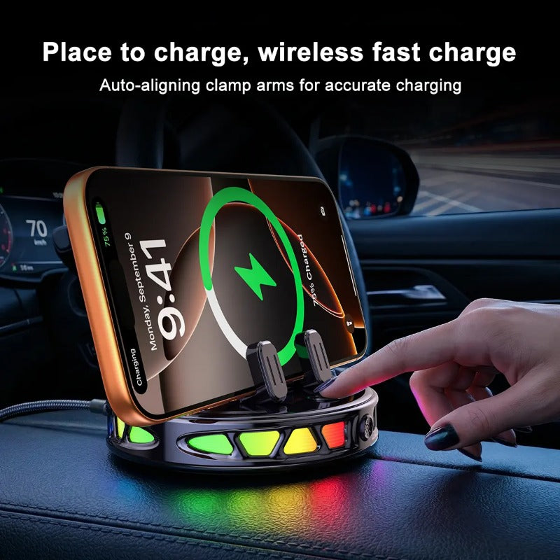 RGB Wireless Charging Car Mount