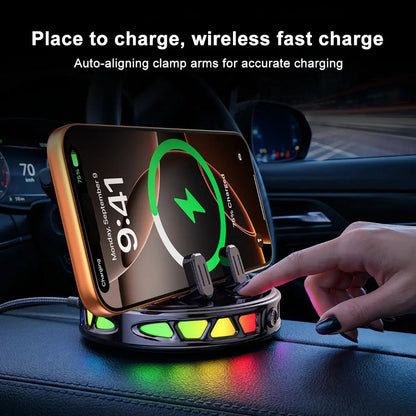 RGB Wireless Charging Car Mount