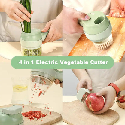 🔥2026 HOT SALE-4-in-1 Handheld Electric Food Chopper & Slicer
