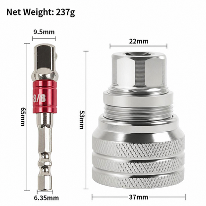 Universal Socket Wrench Tool with 3/8-inch Drill Adapter