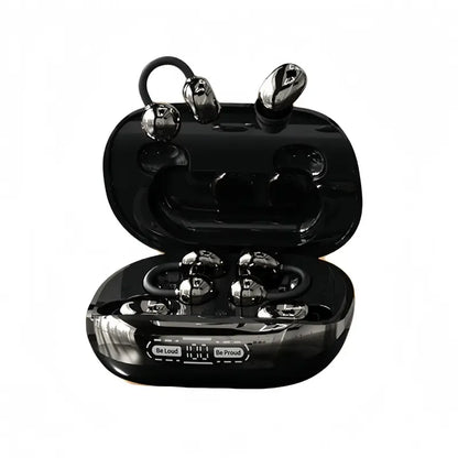 🎧 3-in-1 Wireless Earbuds with Power Bank Charging Case – Clip-On & Sleep Bluetooth Headphones with 4 Earbuds, Noise Cancellation, IPX5 Water Resistant for Sports & Sleep