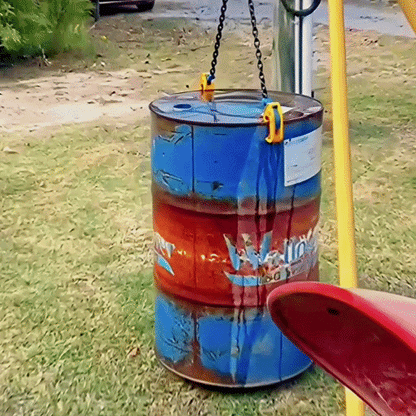 Chain Drum Lifter with Self-Locking Hook
