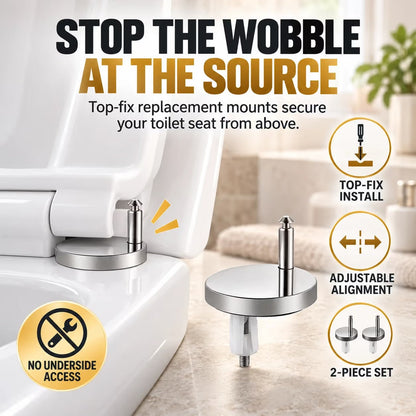 🔥Hot Sale 50% OFF🔥🔩 2-Pack Top-Fix Toilet Seat Hinge Bolts – Adjustable Anti-Wobble Replacement Kit