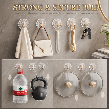 🔥Limited time 50% OFF-Crystal Clear Adhesive Wall Hooks