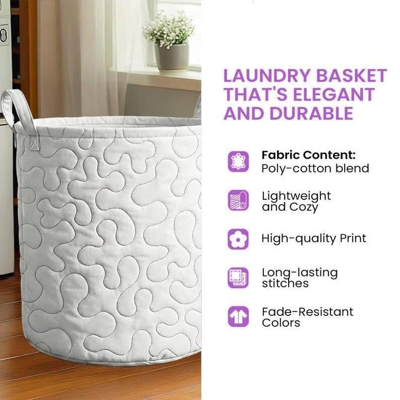 🔥 HOT SALE 🔥Colorful Hippie Bus Quilted Laundry Basket