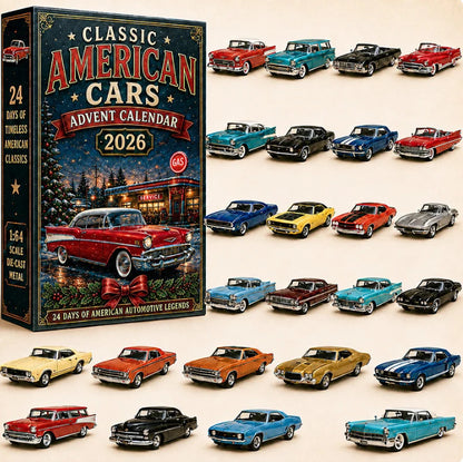 🚗 Limited-time 50% off-24 Days of Classic American Cars Advent Calendar – 24 Vintage Ride Collectibles