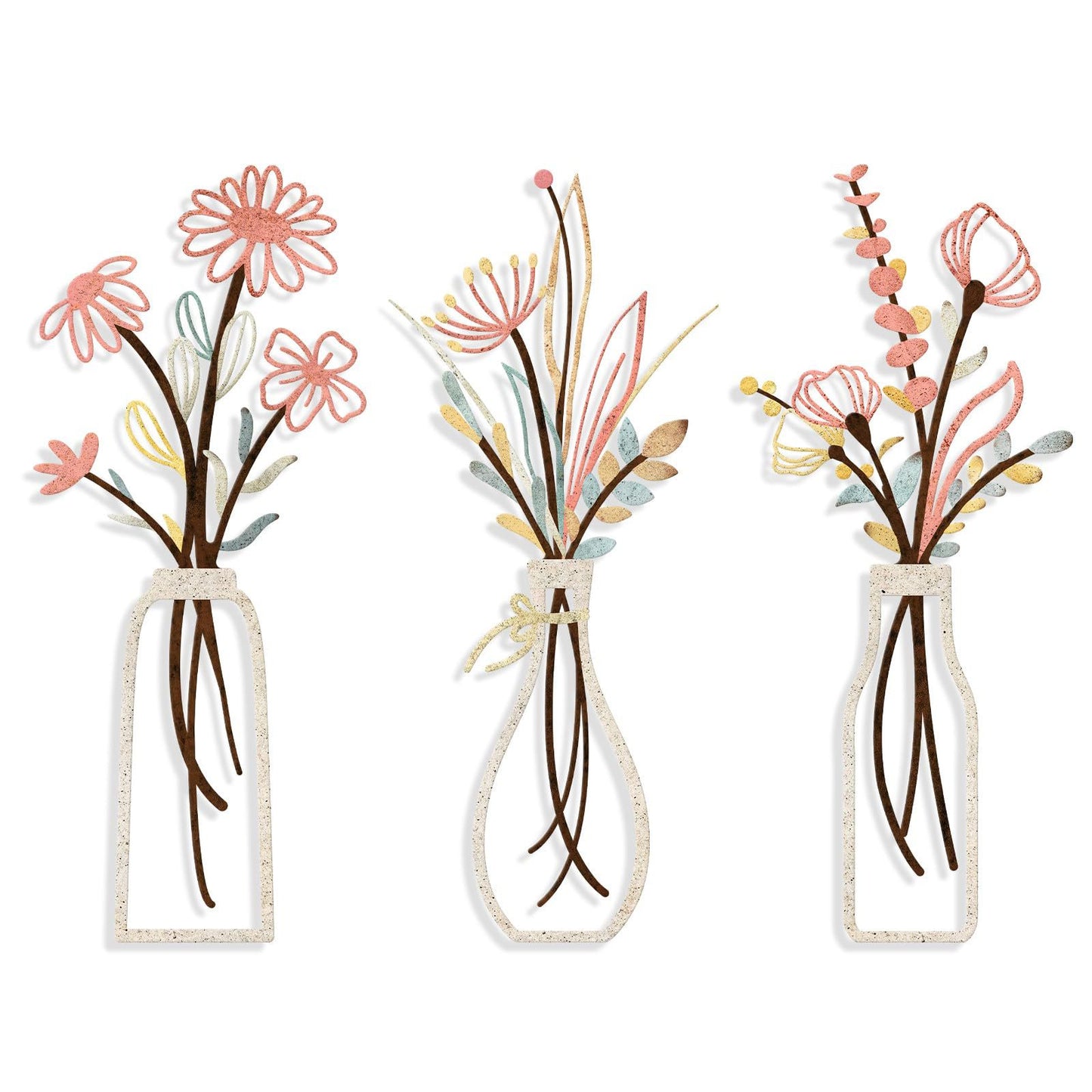 🔥3 Pcs Metal Flowers Wall Art