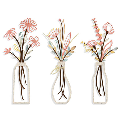 🔥3 Pcs Metal Flowers Wall Art