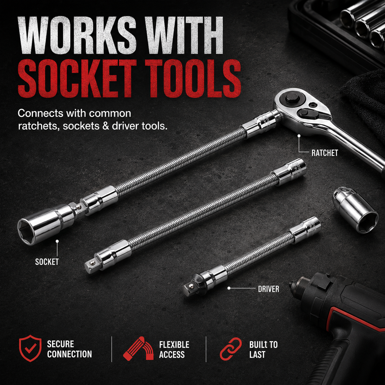 🔥Hot Sale 49% OFF🔥Flexible Socket Extension Bar Set