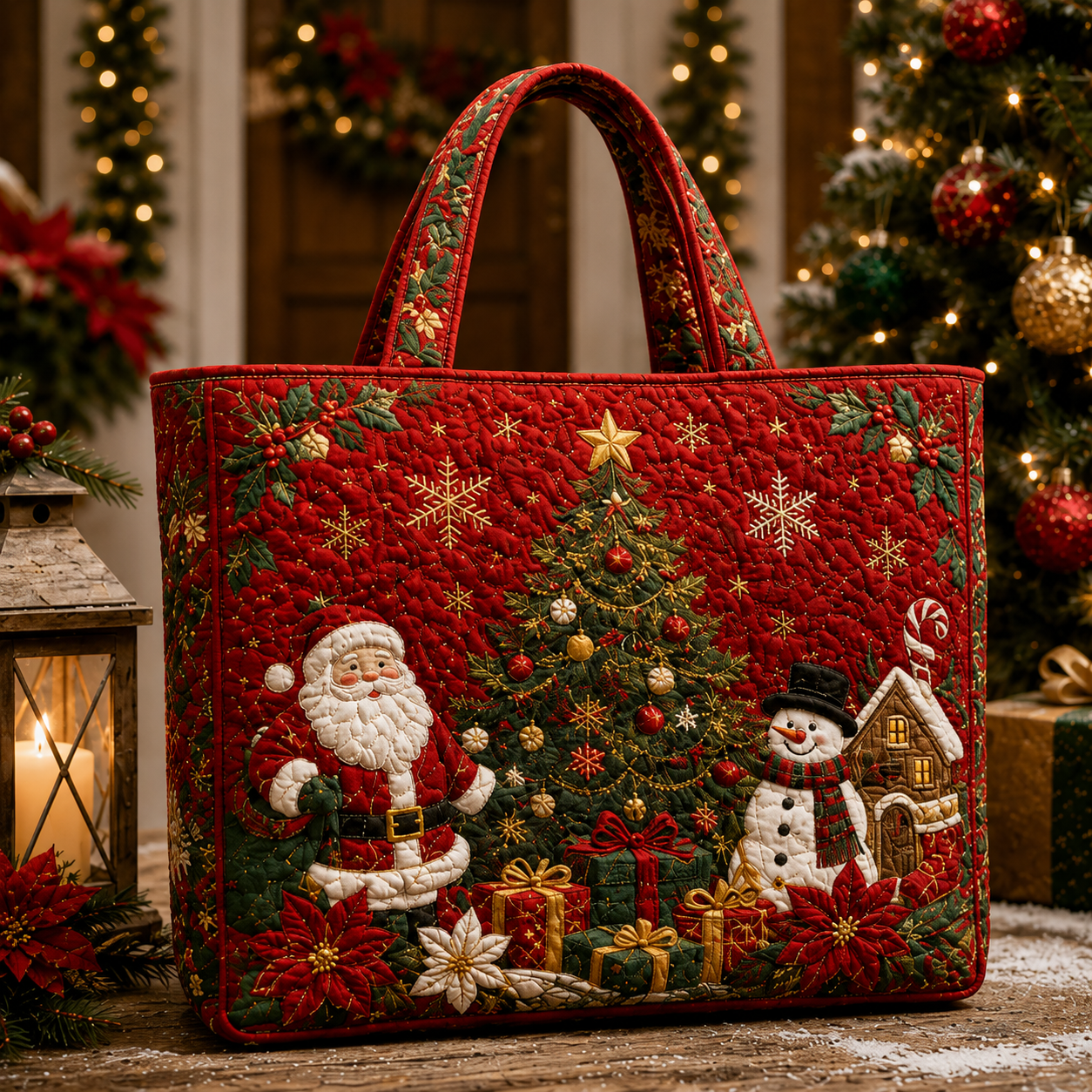 🔥Christmas Sale 49% OFF🎄Christmas Quilted Tote Bag