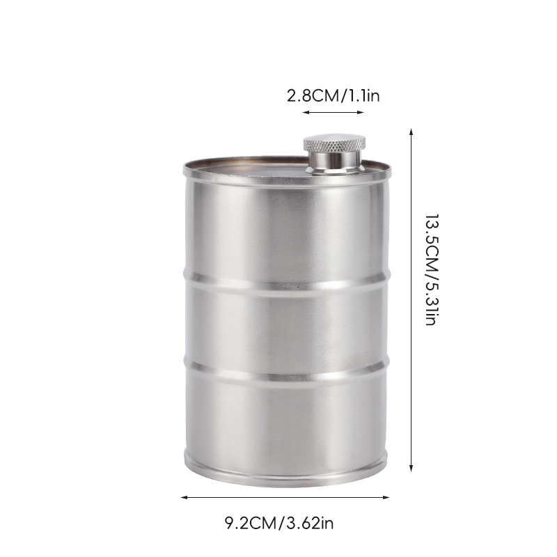 350ml/750ml Oil Drum Anti-rust Leak-proof No Odor Portable Wine Storage🛢Food Grade Camping Whisky Flagon Wine Jug Camping Supplies【liquor is not included】